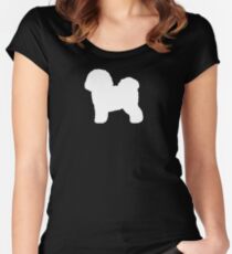 Bichon Frise Silhouette(s) Women's Fitted Scoop T-Shirt