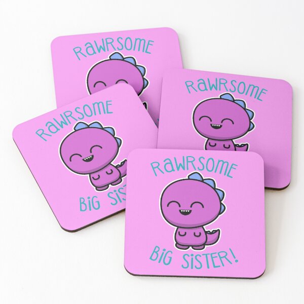 Item preview, Awesome Big Sister Cute Dinosaur Rawrsome T Rex Roar Quote Gifts designed and sold by SteamerTees.