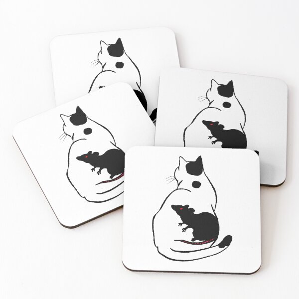 Item preview, Antique Japanese Woodblock Print Cat with Rat Tattoo designed and sold by Epitome Girl.