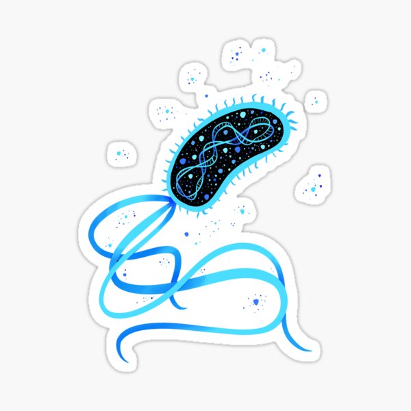 Blue E.coli Sticker Sticker