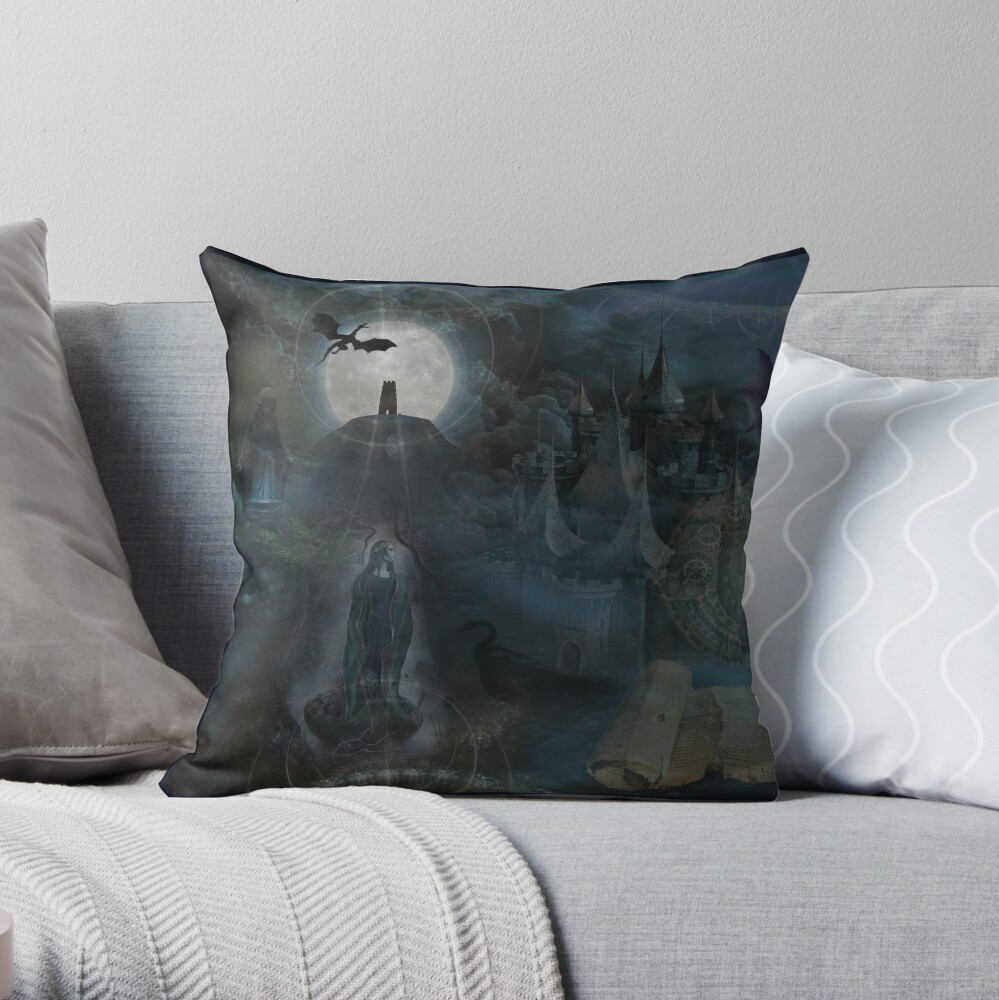 Avalon, the mysts of time Throw Pillow