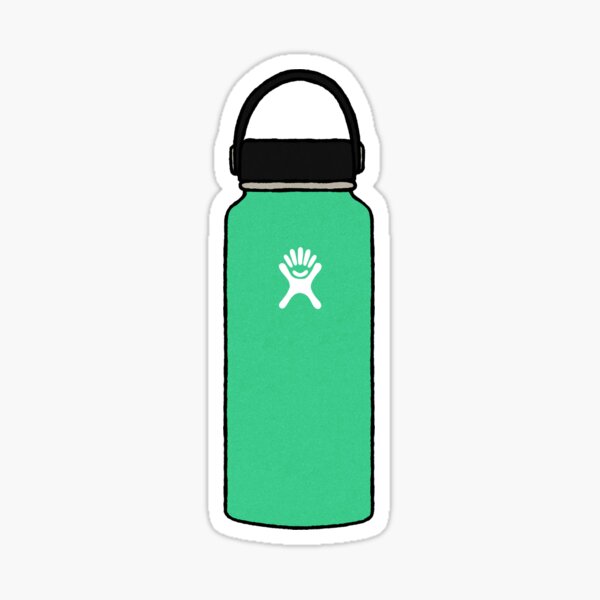mint hydroflask with stickers