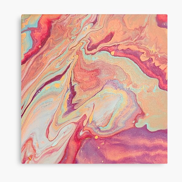 paint pour Metal Print