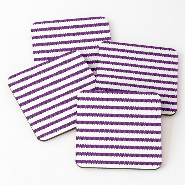 Item preview, Repeated egirl heart pattern purple,black and white designed and sold by NerdySherds.