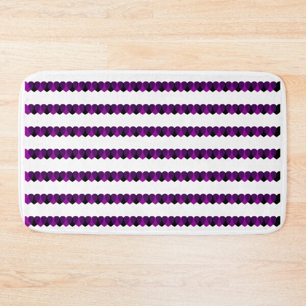 Item preview, Patrón repetido del corazón egirl morado, blanco y negro designed and sold by NerdySherds.