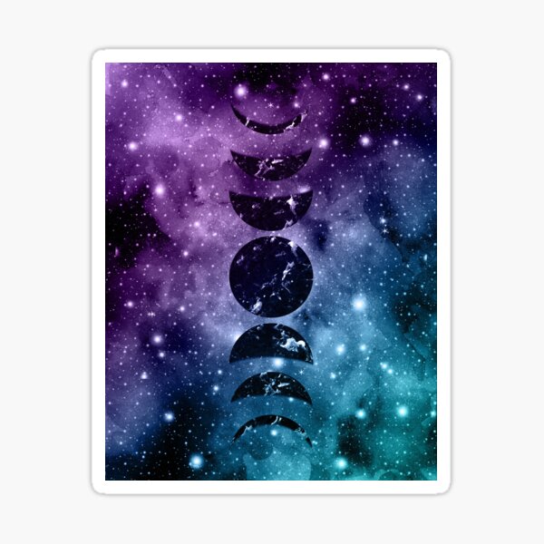 Item preview, Purple Teal Galaxy Nebula Dream Moon Phases #1 #decor #art  designed and sold by Anita's & Bella's Art.