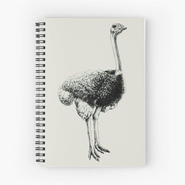 Item preview, Common ostrich animal portrait (light background) designed and sold by MMMSdesigns.