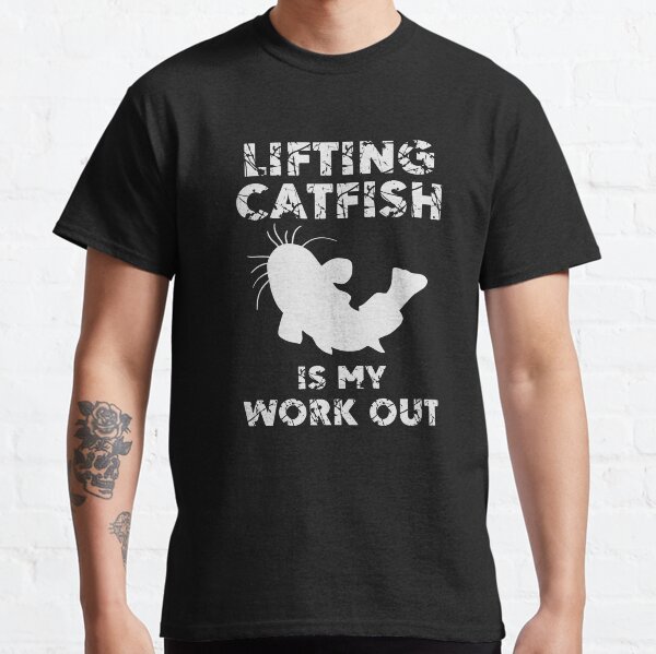 Lifting Catfish Fishing Lover Fish Gift Classic T-Shirt