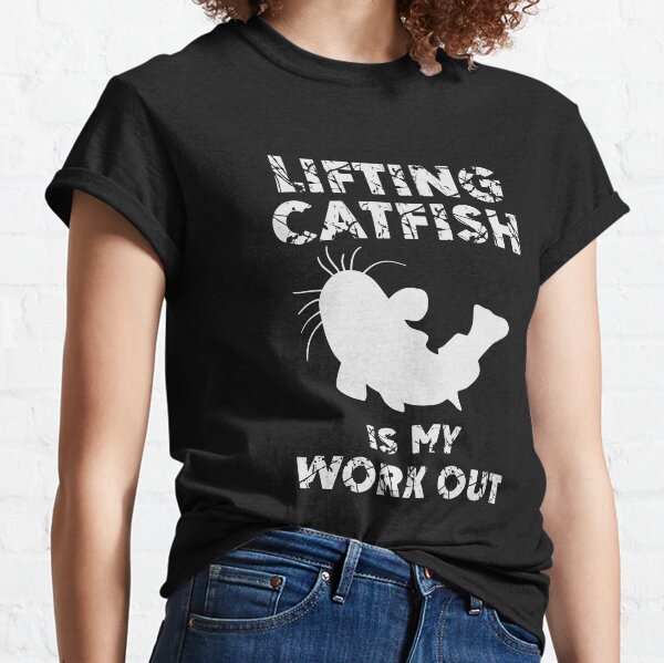 Lifting Catfish Fishing Lover Fish Gift Classic T-Shirt