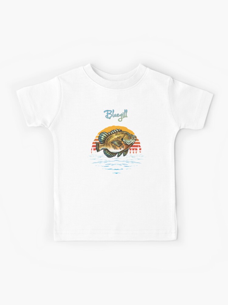 Vintage Bluegill: Funny Fishing Fisherman Kids T-Shirt for Sale