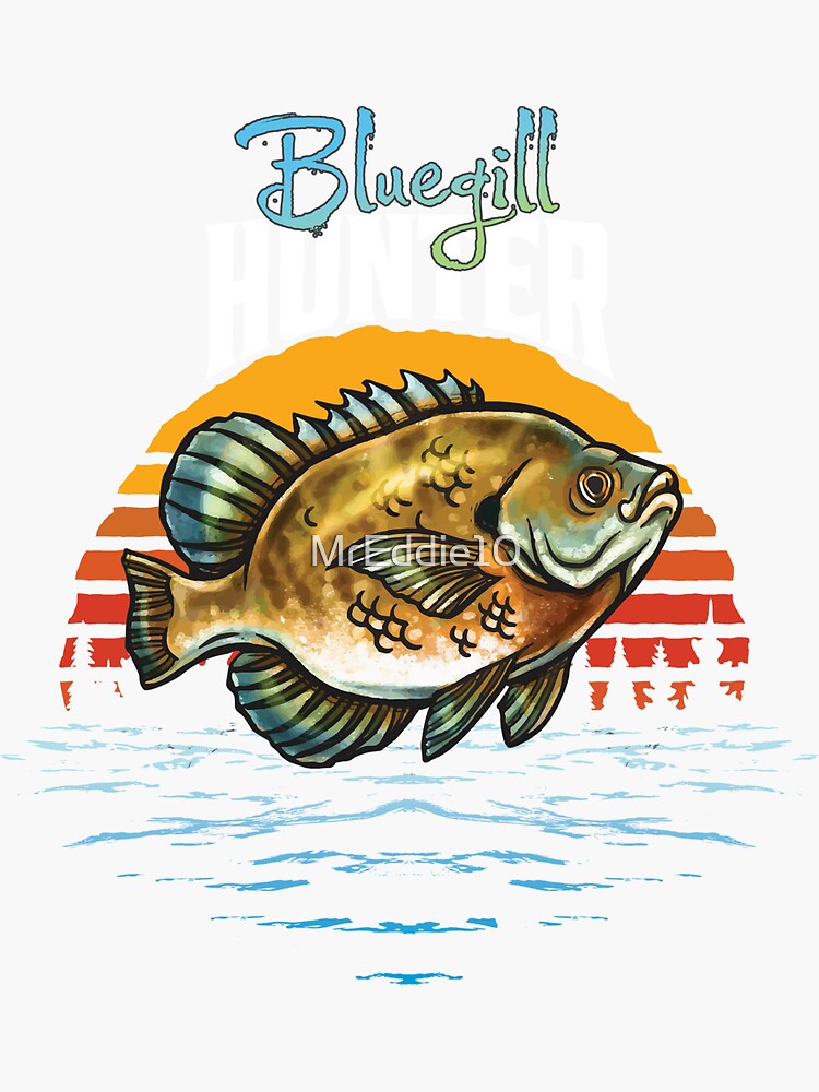 Vintage Bluegill: Funny Fishing Fisherman | Sticker