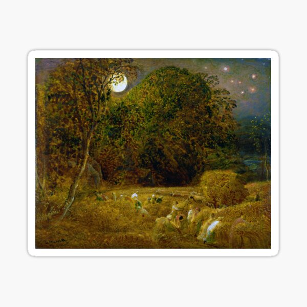 Vista previa del artículo con la obra «La luna de la cosecha de Samuel Palmer (1833)», diseñado y vendido por allhistory.