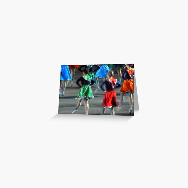 Irish Dancers at Edinburgh Military Tatoo Greeting Card