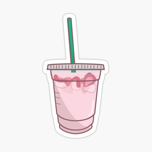 starbucks pink drink Sticker for Sale by audreyelizabeh
