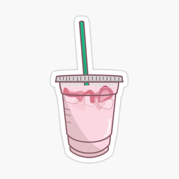 StarBucks Pink Drink Sticker by Lit-Merchandise, Redbubble