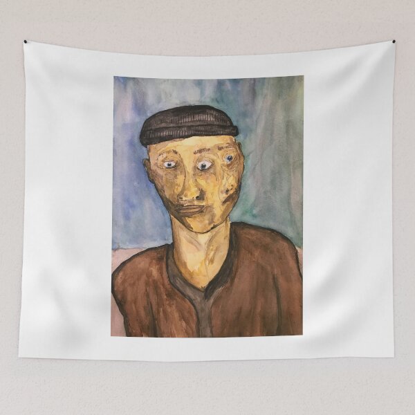 Item preview, Abstract Double Face - Surreal Painting designed and sold by NaturalSkeptic.