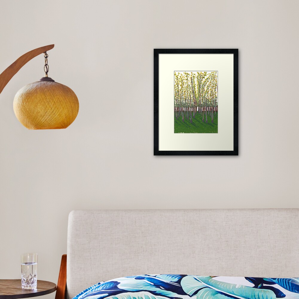 Birch Grove Framed Art Print