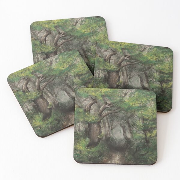 Item preview, Forest path in the Mist - acrylic painting designed and sold by Pansymade.