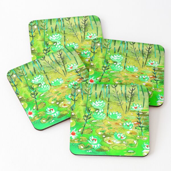 Item preview, Water Lilies - Green and Red Palette designed and sold by Niina  Niskanen.