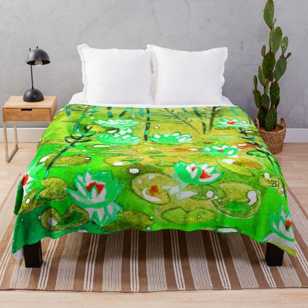 Item preview, Water Lilies - Green and Red Palette designed and sold by Niina Niskanen.