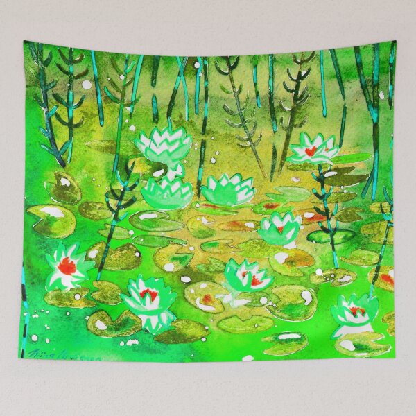 Item preview, Water Lilies - Green and Red Palette designed and sold by Niina  Niskanen.
