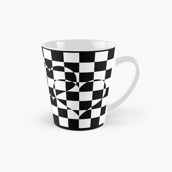 Item preview, Black and white checkered pattern with hearts. designed and sold by marinaklykva.