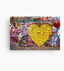 Jonnanova Zed (Jonh Lennon's wall) Canvas Print