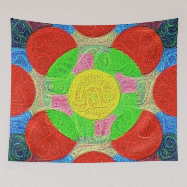 Item preview, #DeepDream Color Squares Circles Visual Areas 5x5K v1448218386 designed and sold by blackhalt.