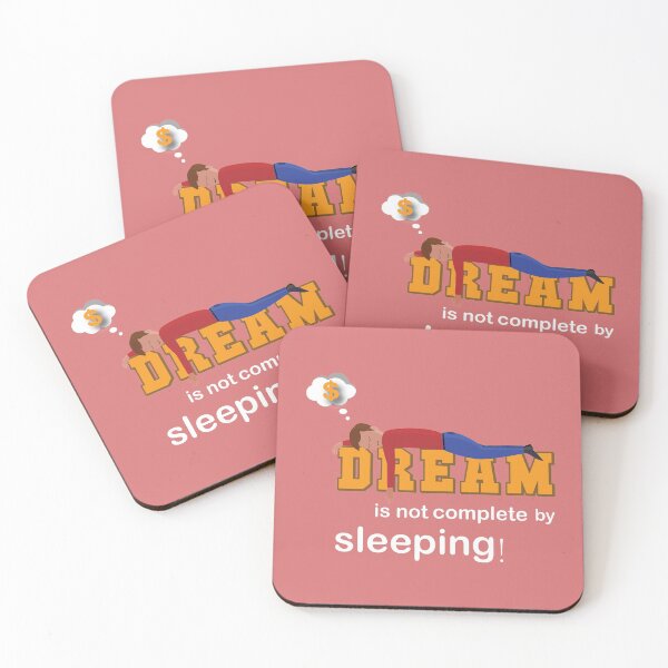 Item preview, Motivational / inspirational quote - Dream is not complete by sleeping!  designed and sold by Arshad  Khiljee.
