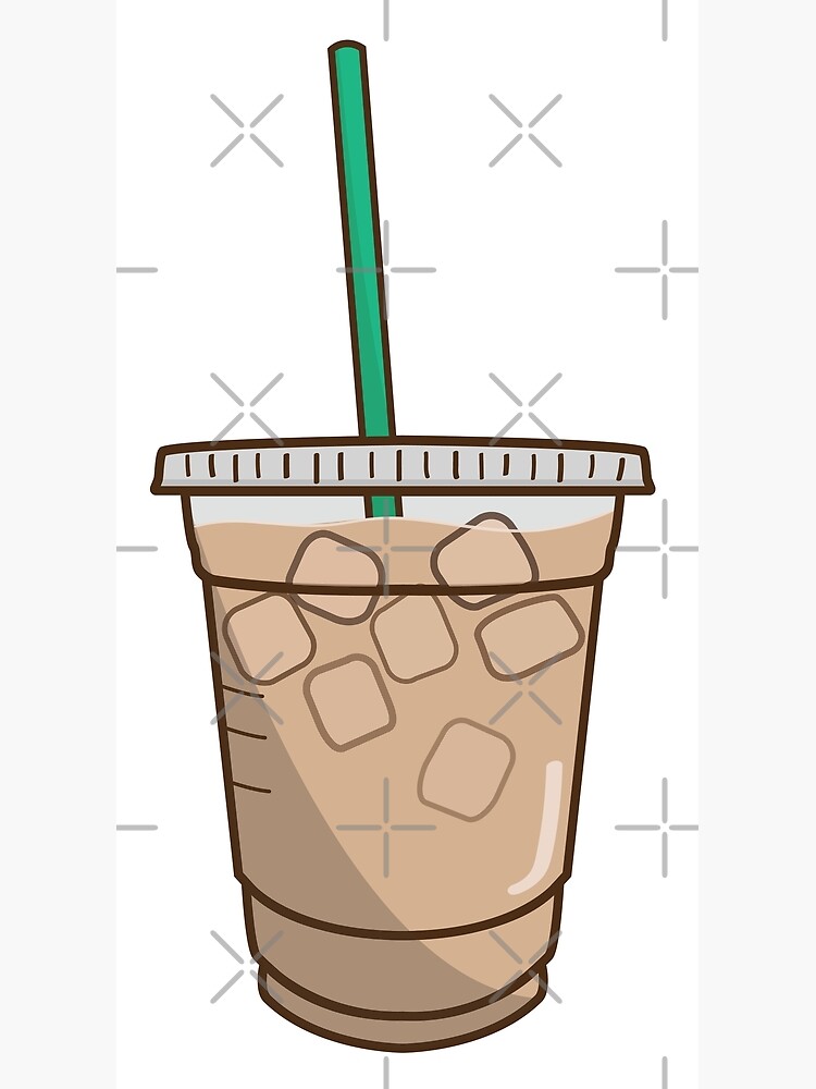"iced coffee doodle" Art Print for Sale by r0undincircles Redbubble