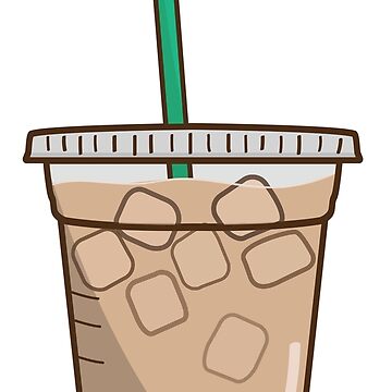 Artwork thumbnail, iced coffee doodle by Emily Zigo