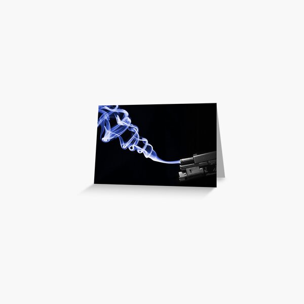 Blue Smoke Greeting Card