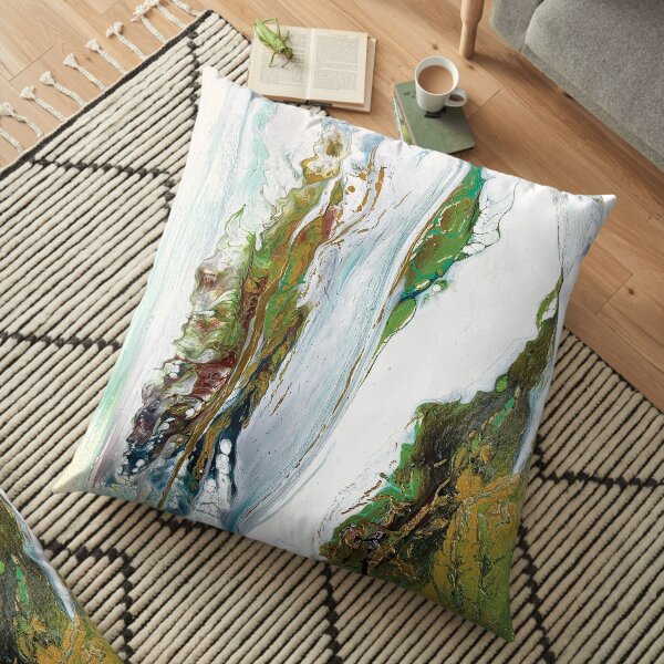 Abstract Copper 3 Floor Pillow