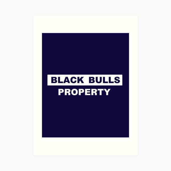 Black bulls property Art Print
