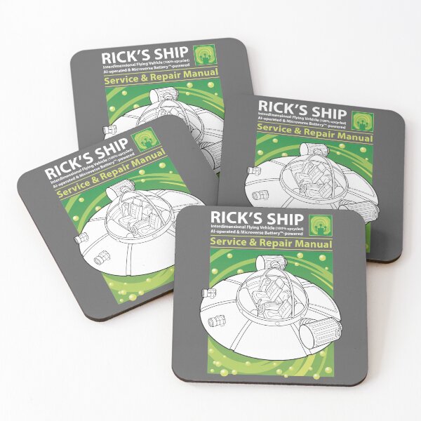 Rick's Shop Manual - Rick and Morty Coasters (Set of 4)