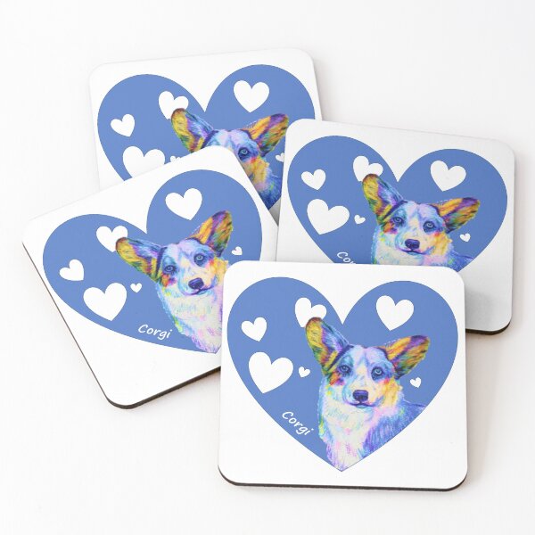 Item preview, Colorful Corgi Heart designed and sold by RailtonArt.