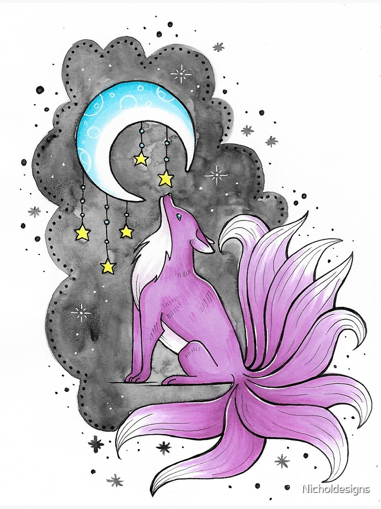Purple Nine Tailed Fox