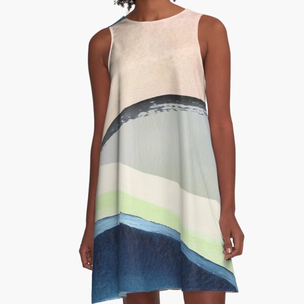 Pastel Abstact Painting A-Line Dress