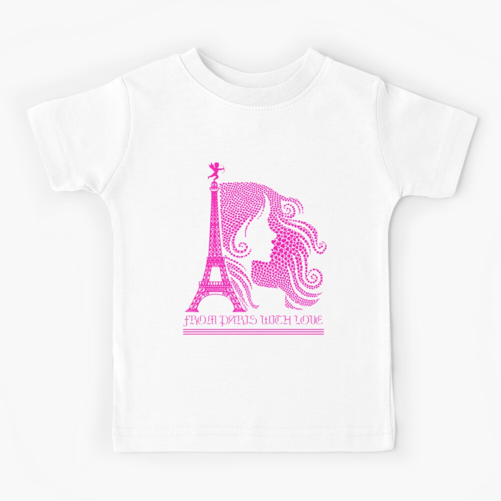 From Paris With Love Kids T Shirt By Bogibg Redbubble