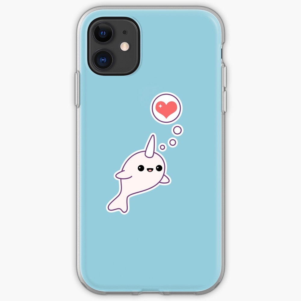 "Cute Albino Narwhal" iPhone Case & Cover by sugarhai Redbubble