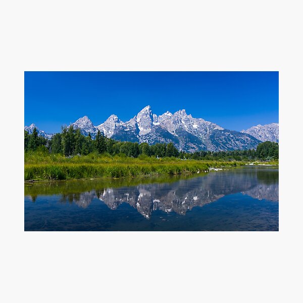 Tetons mirrored Photographic Print