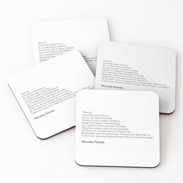 Item preview, Miranda Priestly Quotes from The Devil Wears Prada designed and sold by Miguel Queiruga.