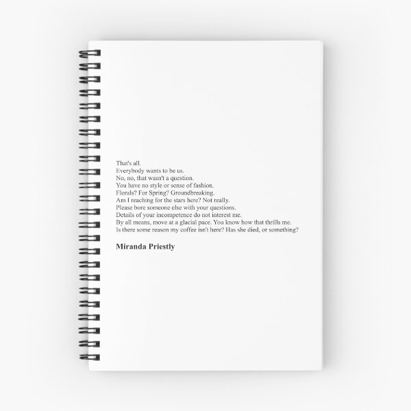 Item preview, Miranda Priestly Quotes from The Devil Wears Prada designed and sold by Miguel Queiruga.