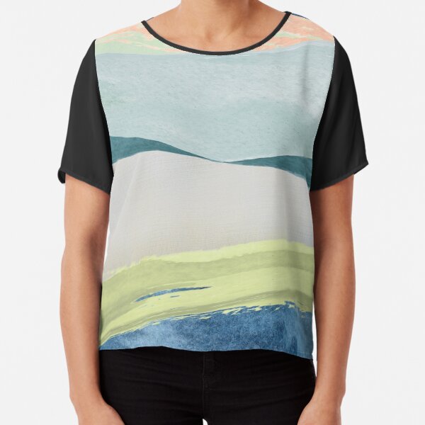 Contemporary Minimalist Pattern Chiffon Top