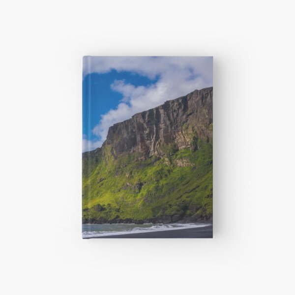 Black sand beach in Iceland Hardcover Journal