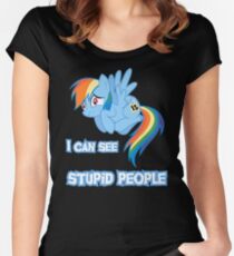 Stupid people Women's Fitted Scoop T-Shirt