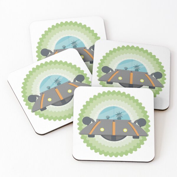 Rick & Morty Spaceship Coasters (Set of 4)