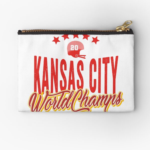 KC Face mask Kansas City facemask KC Kansas City Football Red Vintage Gear Unique Kansas City Champs Design 2020 Zipper Pouch