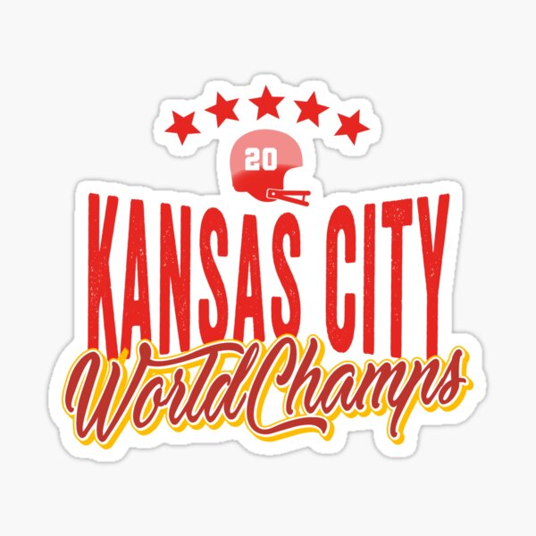 KC Face mask Kansas City facemask KC Kansas City Football Red Vintage Gear Unique Kansas City Champs Design 2020 Sticker