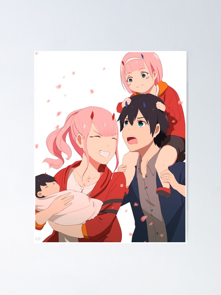 Hiro X Zero Two Family Poster By Tsoma Redbubble